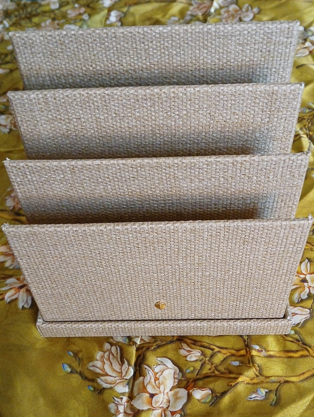 Kate Spade Beige Woven Desk File Sorter
